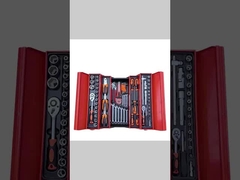 مجموعة مزدوجة من صناديق الأدوات الحديدية 85 قطعة إصلاح آلة ثلاثية الطبقات قابلة للطي مجموعة الأدوات