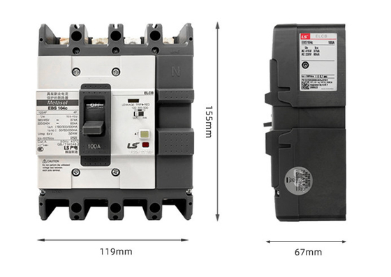 LG / LS التسرب قواطع دوائر كهربائية بلاستيكية شل EBS سلسلة