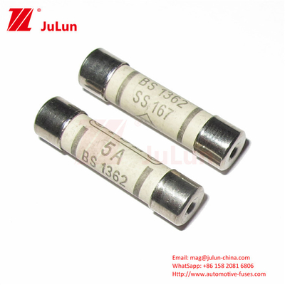 BS1362 240V 250V الجهد المسموح به SEM UK PLUG فيوز السيارات السيراميكية 6 * 25mm لحماية السيارات
