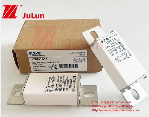 170M1811 200A 1000 فولت السيراميكي النحاس BUSSMANN مصابيح السيارات الجهد القياسي M6/M8