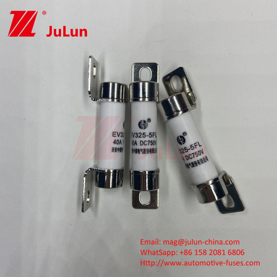 أنبوب سيراميكي 14x51 15A 40A 50A EV325 فيوز 750VDC EV32520KA فيوز سيراميكي للسيارات 10A-50A ISO8820/JASO D622