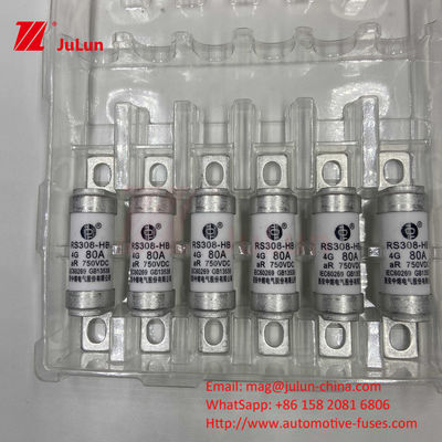 750VDC صمامات السيراميكية للسيارات RS308 HB 4G درجة حرارة عالية 10A 20A 25A 30A 40A 50A 63A 80A 100A 750VDC FUSE