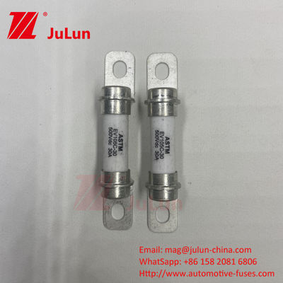 نظام تخزين الطاقة بالبطارية فيوز فيوز DC 30A 50A مركبة كهربائية نقية 500VDC