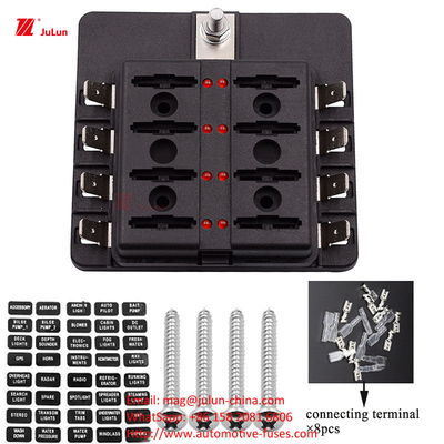ANS/MIDI 30A-500A حامل فيوز التواصل النحاسي الصغير يتوافق مع معيار UL للاتحاد الأوروبي لإعادة ضبط فيوز السيارات تلقائيًا