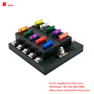 ANS/MIDI 30A-500A حامل فيوز التواصل النحاسي الصغير يلبي معيار UL للاتحاد الأوروبي صندوق فيوز 12 طريق