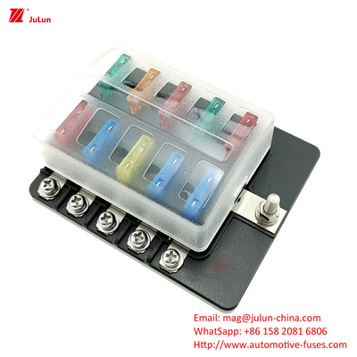 ANS/MIDI 30A-500A حامل فيوز التواصل النحاسي الصغير يلبي معيار UL للاتحاد الأوروبي صندوق فيوز 12 طريق