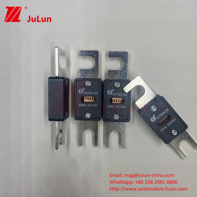 فيوز EV320-5X-200A-N السيراميكي الأسود للجهد للسيارات الكهربائية AC DC صندوق فيوز M6 M8