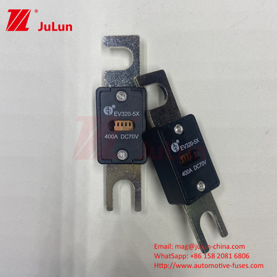 EV320-5X-350A-N 70VDC 6kA فيوز مركبة كهربائية من النحاس السيراميكي لسلامة نظام الجر EV