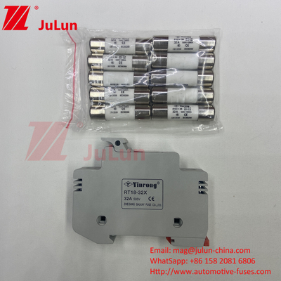 1000VDC-1500VDC حامل فيوتوكولتر الطاقة الشمسية مع فيوز 2 أمبير فيوز Dc فيوز شمسي وصلات فيوز أسطوانية