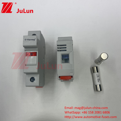 1000VDC 32A حامل فيوز الطاقة الشمسية مع فيوز لمحولات PV RT18-32 15A 20A 32A حامل فيوز مع مؤشر LED للطاقة الشمسية P