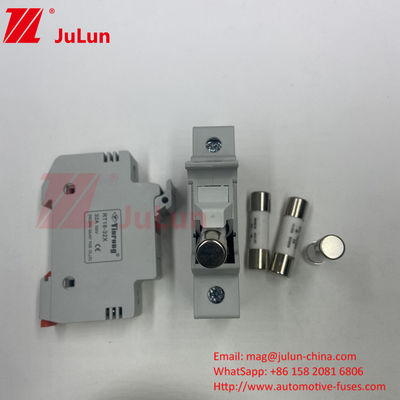 10A-63A فيوز أسطواني لحماية نظام الطاقة الشمسية الفيوتوبوليكي للطاقة الشمسية 6A 10A 15A 20A 25A 30A الجهد العالي