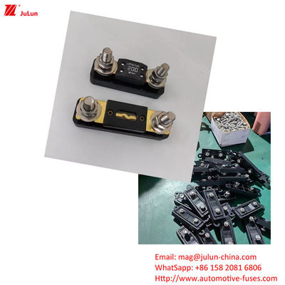 Eu UL مكسر دائرة مكبر إعادة ضبط يدوي 30A-500A32V حامل فيوز السيارات البلاستيك/غلاف نايلون