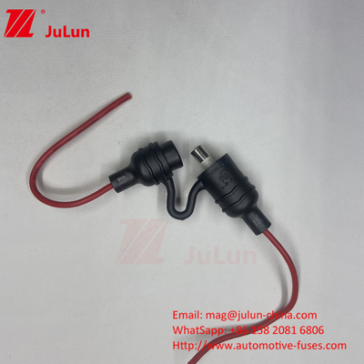 عازل الغبار منخفضة الجهد حامل فيوز السيارة الأحمر الأسود السيليكون PPS 10A 250V