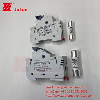 AC RT18-32X حامل فيوز فيوزيبلز الصندوق الأساسي 10x38MM 500V السيراميكية سريعة الضغط RO15 RT18 DIN Rail Moun حامل فيوز واحد