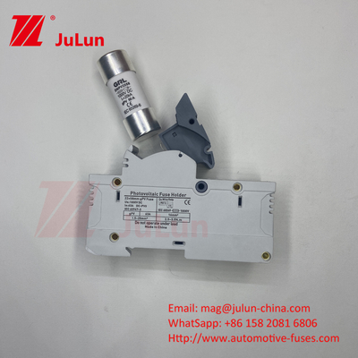 500VDC الطاقة الشمسية Pv فيوز Dc فيوز السيراميكي مع حامل للأنظمة الشمسية 14 * 51mm 1000DC