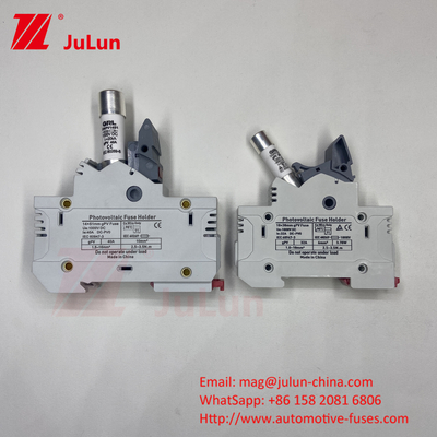 500VDC الطاقة الشمسية Pv فيوز Dc فيوز السيراميكي مع حامل للأنظمة الشمسية 14 * 51mm 1000DC