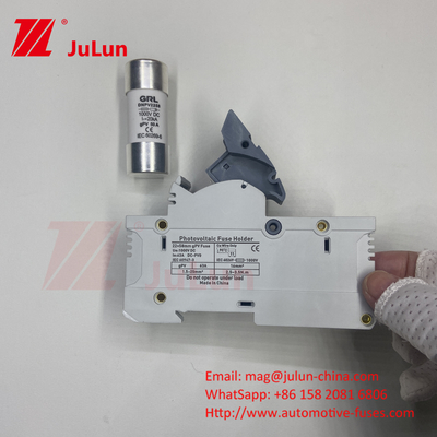 فيوز الطاقة الشمسية الأسطوانية 10A-63A 1000VDC/1500VDC IEC60269.6 فيوز 10X38 1p 2p 3Pole Np Dc فيوز مربع فيوز الطاقة الشمسية