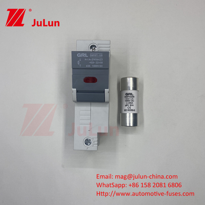 حامل فيوز 30A 63A 500V 10x38 RT18-32 حامل فيوز أسطواني 10A 1000DC فيوز الشمسية للحمية الضوئية
