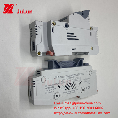 حامل فيوز 30A 63A 500V 10x38 RT18-32 حامل فيوز أسطواني 10A 1000DC فيوز الشمسية للحمية الضوئية
