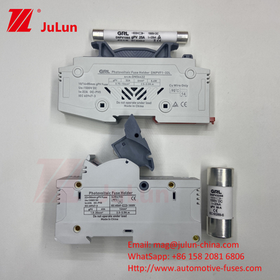 شونرو الطاقة الشمسية الدين الحديدية حامل فيوز لربط فيوز 10 * 38mm 1000V 15amp DC فيوز 25A