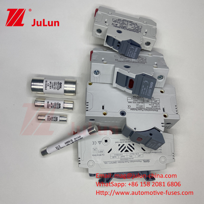 فيوز PV-50L فيوز سيلندري سيراميكي 22 * 58mm 1000DV الطاقة الشمسية الضوئية منخفضة الجهد حامل فيوز الشمسية