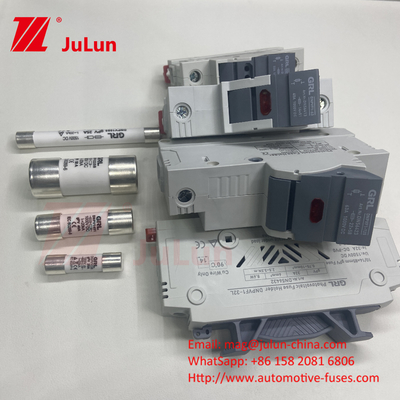فيوز 1500vdc 20a DNPVF1-32L النظام الشمسي Pv فيوز 1500vdc سريع النفخ السيراميكي DIN Rail Moun 10x85MM 1500V فيوز حراري