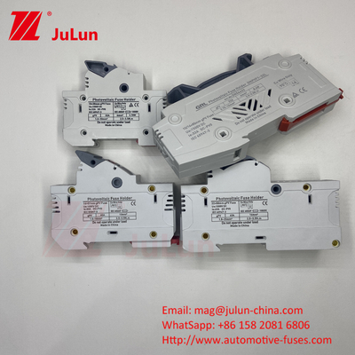 فيوز 1500vdc 20a DNPVF1-32L النظام الشمسي Pv فيوز 1500vdc سريع النفخ السيراميكي DIN Rail Moun 10x85MM 1500V فيوز حراري