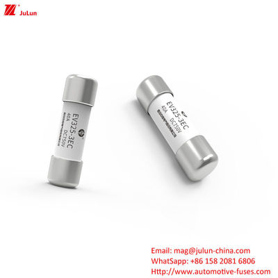 EV325-3EC 750V 20KA مصدر التأمين للسيارات الكهربائية 10A-50A التيار مصدر التأمين الأنبوبي الرأس المسطح