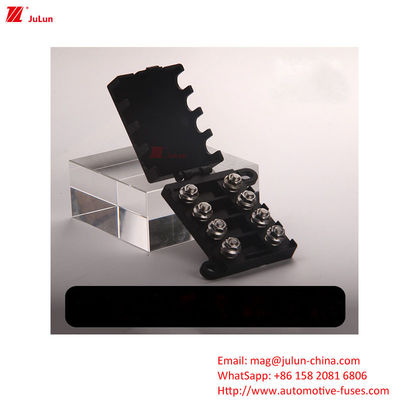 مفكّك الدوائر 30A-500A جهات الاتصال النحاسية - 55-125 درجة مئوية صندوق الصمامات للسيارات الحجم الخارجي وفقًا لمعيار EU UL