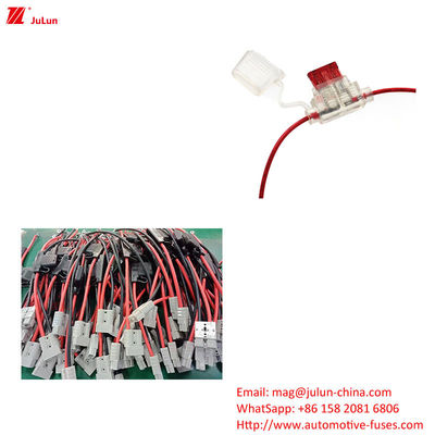 30A-100A النحاس حامل فيوز السيارات البلاستيك / نايلون العقار قطع غيار السيارات أحادية القطب