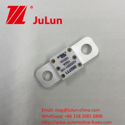 طريقة تثبيت المسمار A202001 300A 150VDC فيوز المركبات السيراميكية لحماية التيار المسموح به عالية وحماية الدائرة القصيرة