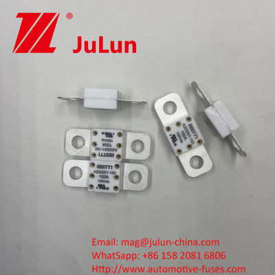 A202001-300A 150VDC فيوز السيراميكية للسيارات مع التيار الكهربائي 100A 150A 200A 250A 300A 350A 400A 500A ومسافة الثقب 39mm