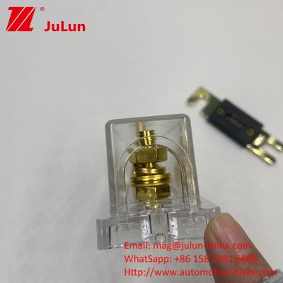 تصميم عازل الغبار في حامل فيوز ANL الشفاف 20A 30A 80A 100A 200A 300A 400A 500A التيار المشكل