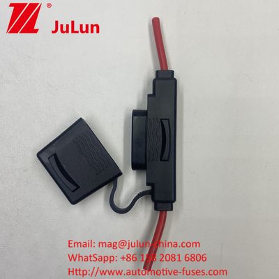 حامل فيوز في الخط المخصص 14AWG 16AWG 18AWG 20AWG الحزام السلكي 80AMP شفرة فيوز حامل فيوز للسيارات