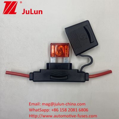 حامل فيوز في الخط المخصص 14AWG 16AWG 18AWG 20AWG الحزام السلكي 80AMP شفرة فيوز حامل فيوز للسيارات
