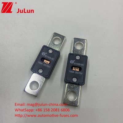 EV320-5X 80A 70VDC SINOFUSE صيانات السيارات السيراميكية الحجم الصغير حماية الدائرة القصيرة النحاس الفضة الكوارتز الرمال الذهب