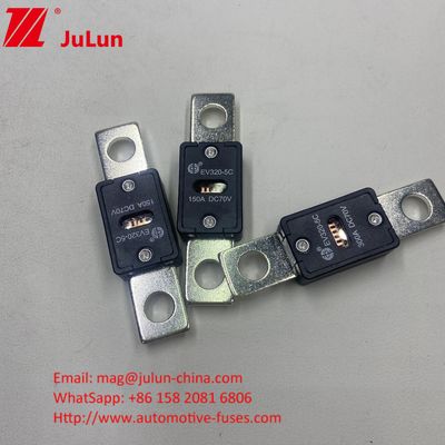 EV320-5X 100A 70VDC فيوز السيراميكية للسيارات الخصائص الكهربائية 1.0 في 4 ساعات 3.0 في 10s ماكس