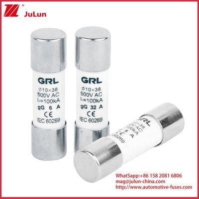 15A 1000VDC فيوز لينك الطاقة الشمسية GPV DC فيوز 10 * 38mm 32A تصنيف للحماية الكهربائية في أنظمة الطاقة الشمسية للاستخدام مع غرف الفيوز