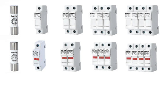 RS15 GG32A 500VDC 100KA فيوز السيراميكية للسيارات 10 * 38mm حامل IEV60269