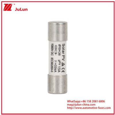 15A 1000VDC GPV فيوز 10 * 38 لأنظمة الطاقة الشمسية IEC60269-6