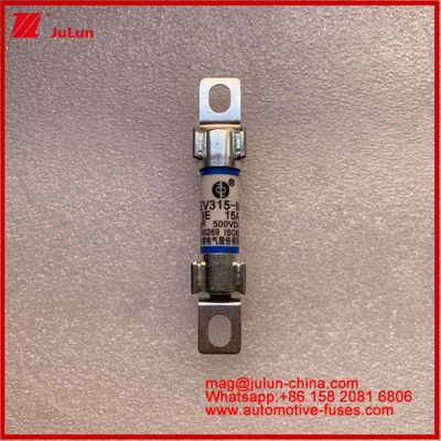 طاقة EV 10 * 38mm فيوز أنبوبي EV315-M 3E 15A 500VDC للمركبات الكهربائية تركيب المسامير يلبي معايير JASO D622