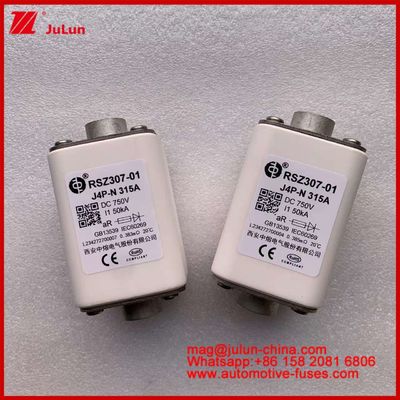 RSZ307-01 مربع السيراميك J4P-N 315A 750VDC 50KA الشاحنات الأسلاك أجهزة السيارات المعدات نوع اتصال الكلمة