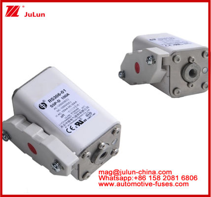 RS306-01-S5P-D 100A AC1250V DC1000V 50KA فيوز الكاريميكي المربع مناسب لنظام الجر للسيارات الكهربائية تحويل الطاقة تخزين الطاقة شاحن على متن