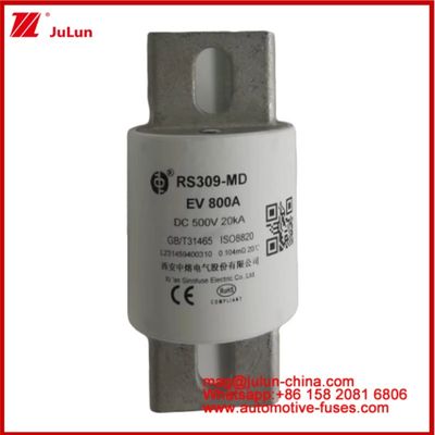 مركبة كهربائية هيكل الاتصال المكبس الذهبية Caremic أنبوبية السيارة الميكرو فيوز RS309-MD EV 800A DC500V 20KA للسيارات