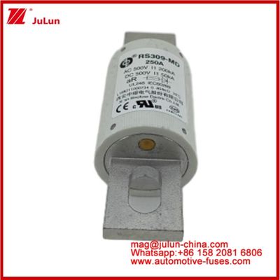 250A 500VAC Ev Fuse RS309-MD-200KA 500VDC 50KA AR Caremic DC أداء أنبوبي سيارات محول استود