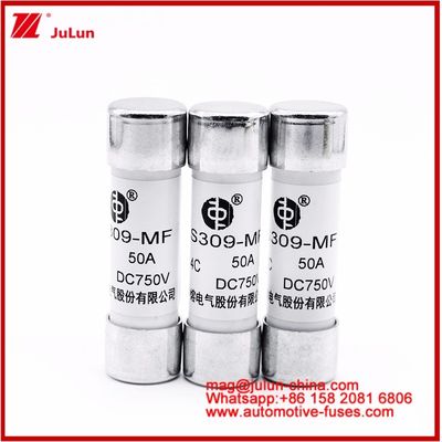 طوق السيارات العاملة على القضيب (Caremic Round Tube FUSE) RS309-MF 50A DC750V DC للسيارات الكهربائية / HEV