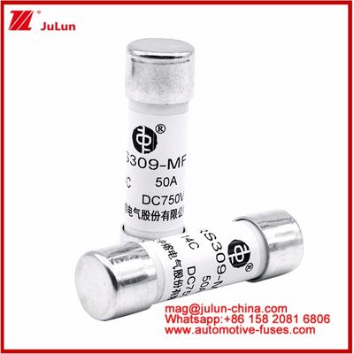 طوق السيارات العاملة على القضيب (Caremic Round Tube FUSE) RS309-MF 50A DC750V DC للسيارات الكهربائية / HEV