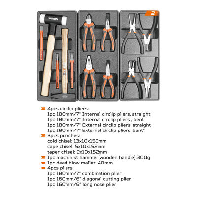 مجموعة أدوات صندوق المعدات المتنوعة، أدوات الأجهزة، 163 قطعة