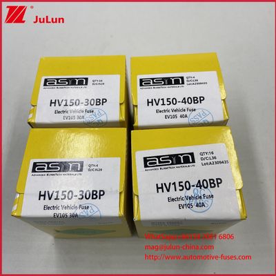 ASTM 15A 30A DC500V حماية الصمامات الكهربائية للسيارات الكهربائية الهجينة (HEV) داخل مسمار سيراميك