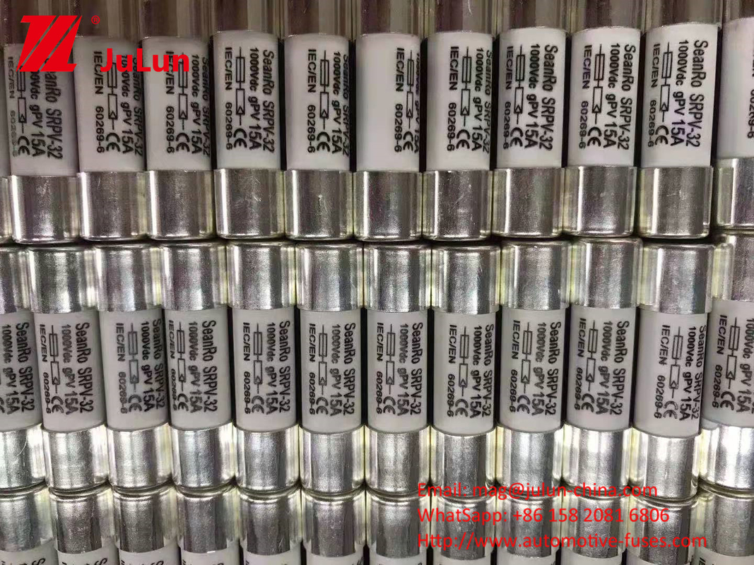 حامل فيوتوكال الطاقة الشمسية الأسطواني مع 10x38mm للوحة الشمسية 50A 1000VDC خزان التخزين